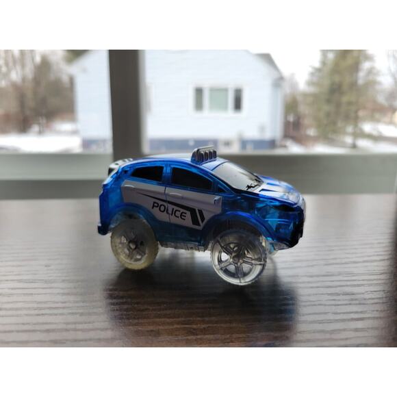 Mindscope Blue Battery Operated Light Up Trax Car - Police Vehicle - Picture 1 of 9